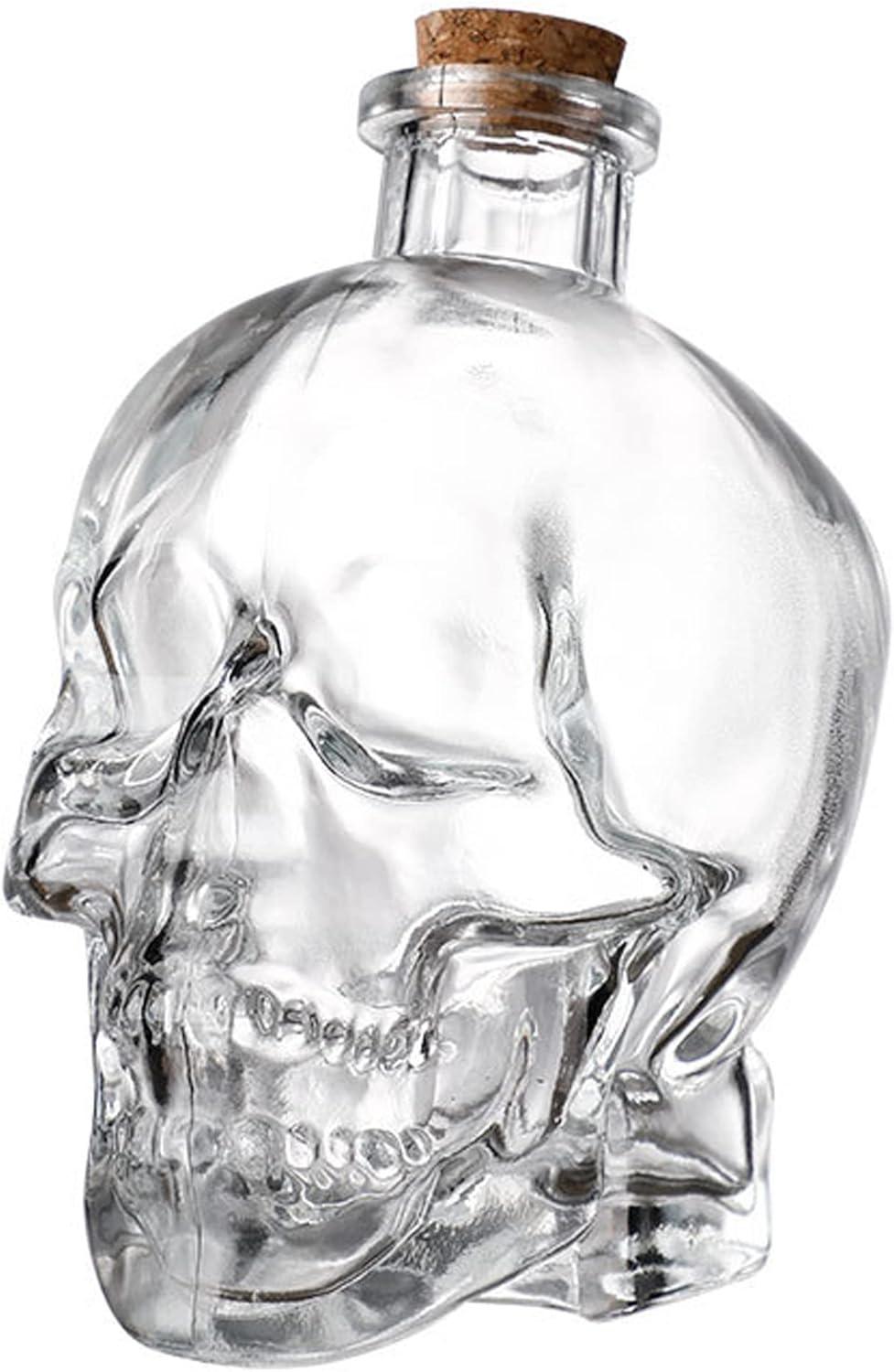 Botella Vidrio Licorera Whisky Calavera