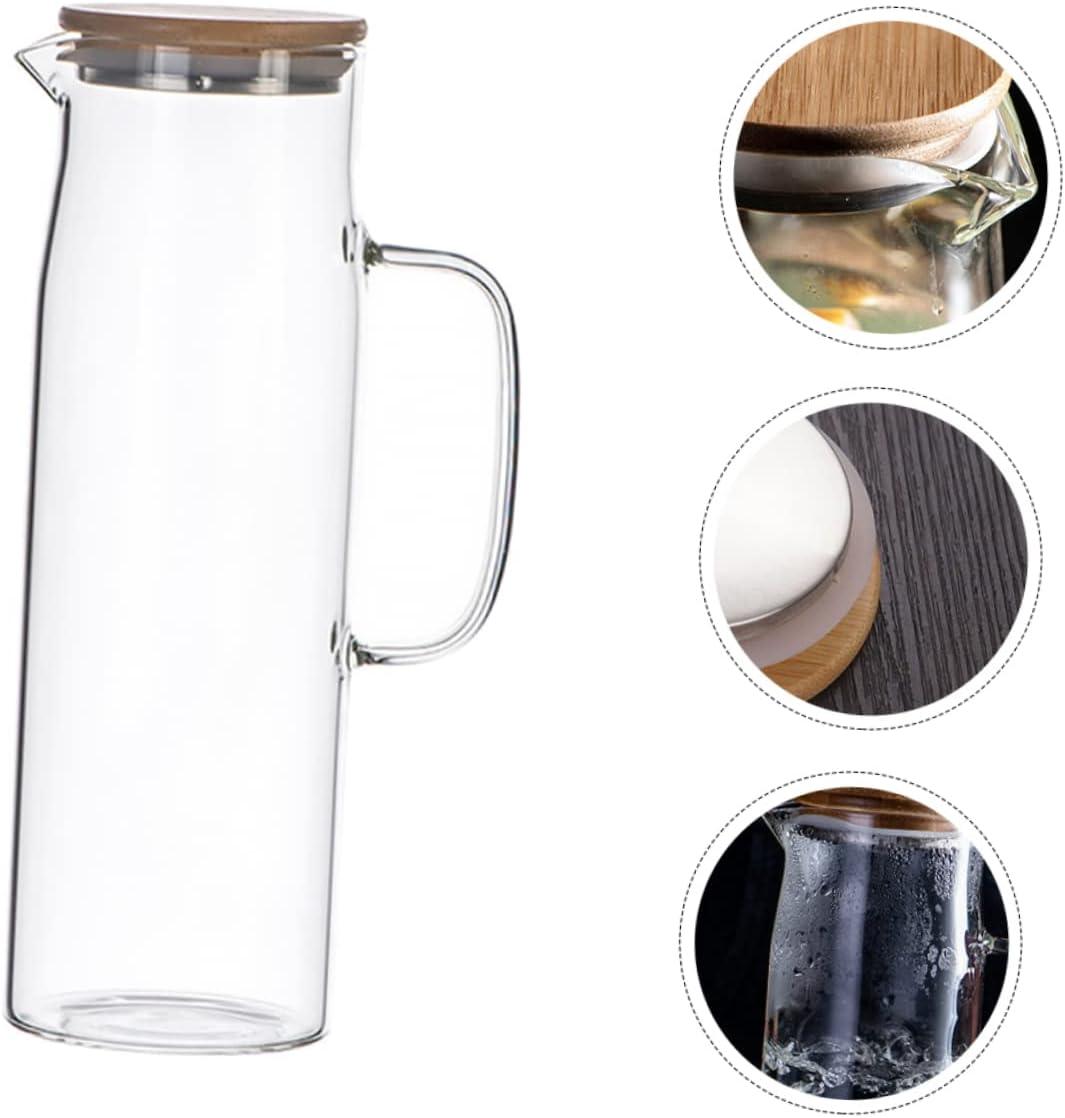 Jarra Vidrio Tapa Bambu 1,8 LTS