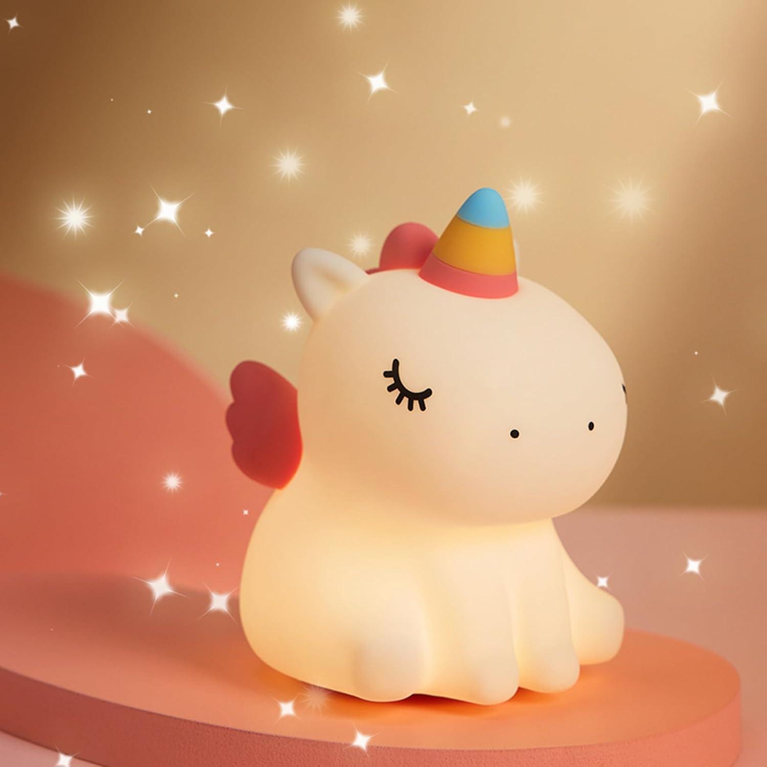 Luz Noche Siliconada Infantil Unicornio