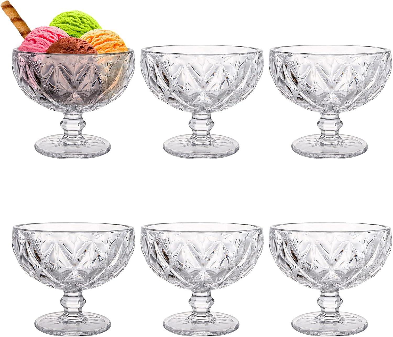 Set X 6 Copas Labradas Postre