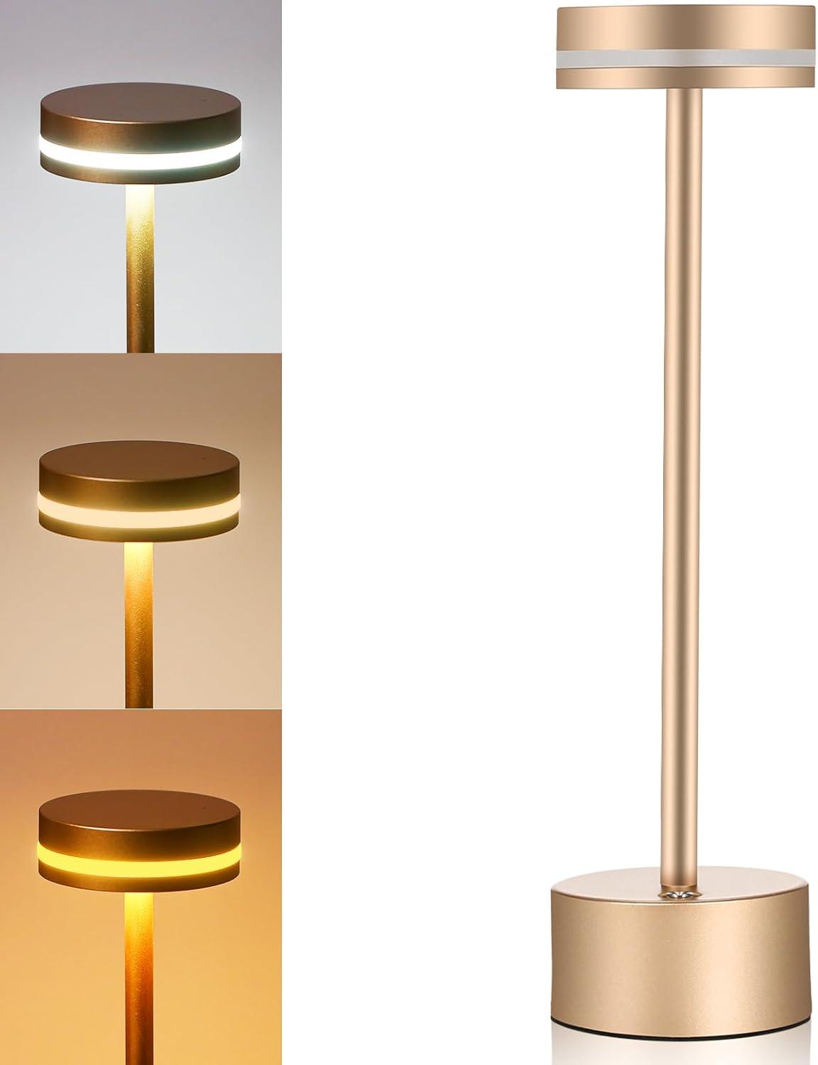 Lampara Mesa Inalambrica USB Cobre