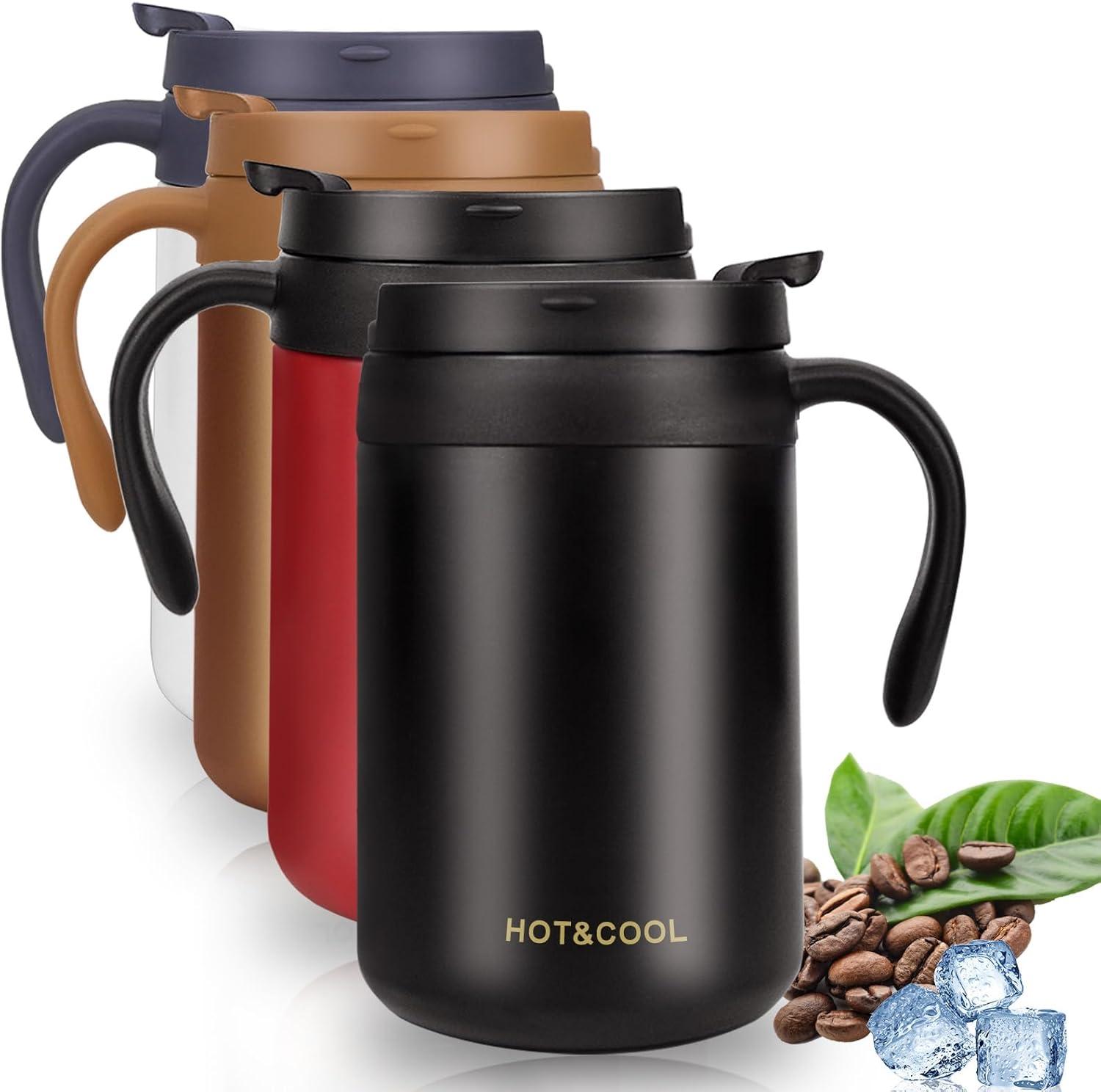 Vaso Termico Con Asa Acero Inox 500 ML