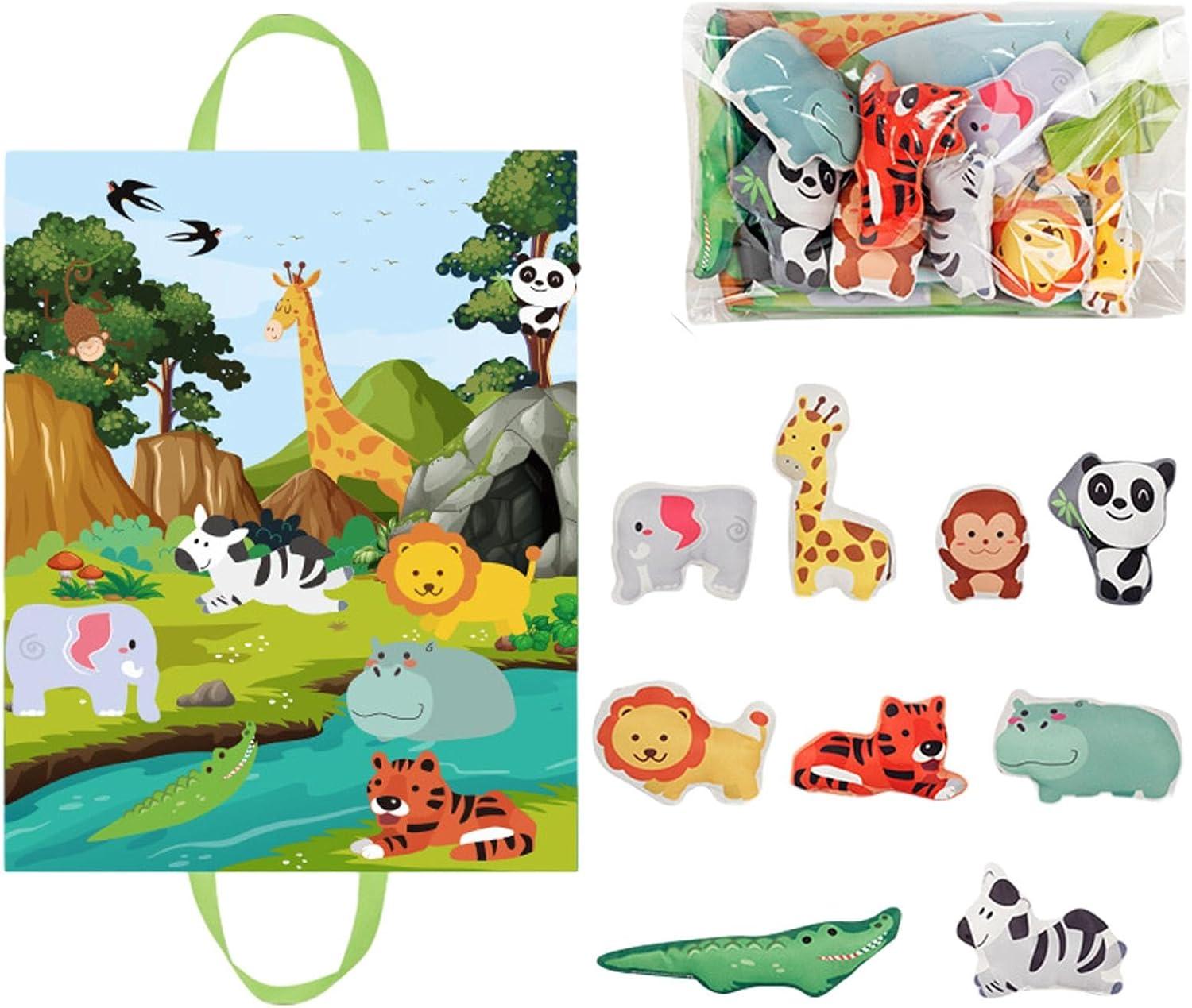 Set Animalitos Tela + Alfombra
