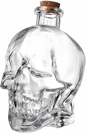Botella Vidrio Licorera Whisky Calavera