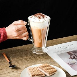 Taza Doble Vidrio Capucchino 200 ML