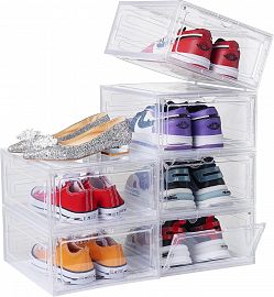 Pack 4 Cajas Zapatos Organizador En Caja