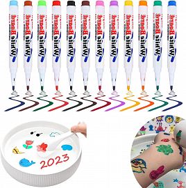 Juego 12 Marcadores Magicos Pintura Al Agua