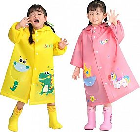 Piloto Lluvia Infantil Poncho Unicornio O Dinosaurio 