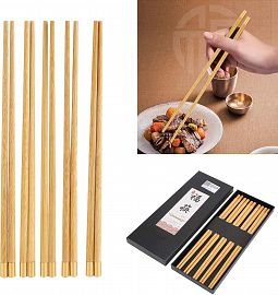Set 10 Palillos Sushi Bambu Reutilizables 